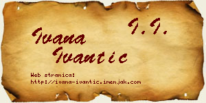 Ivana Ivantić vizit kartica